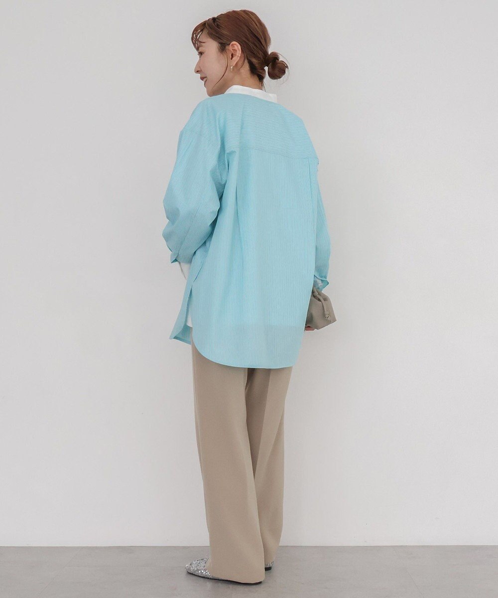 AMERICAN HOLIC イージーケアバンドカラーロングシャツ 