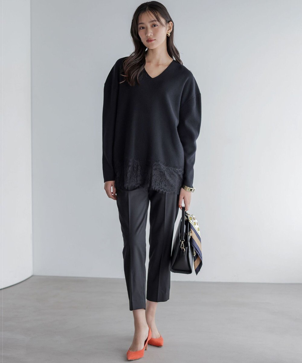 組曲 L ハンサムツイルテーパード パンツ 