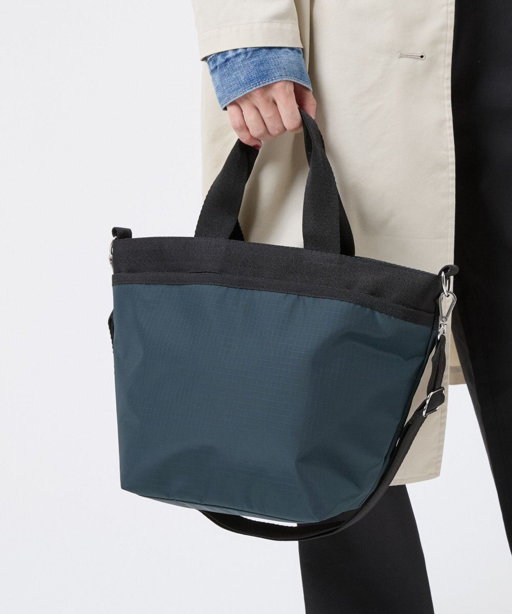 LeSportsac BUCKET TOTE/ミッドナイトグリーン/ブラック 
