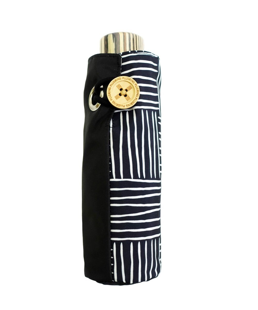 +RING 【UVカット95%以上】【UPF50＋】プラスリング レディース向け 晴雨兼用 折傘 BLK T1306 