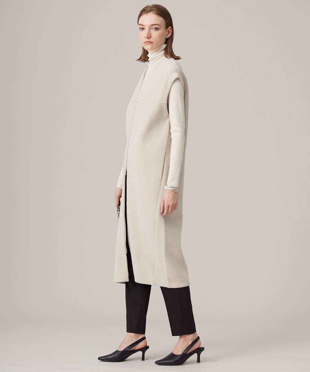 ICB L 【洗える】コットンシェニール ジレワンピース 