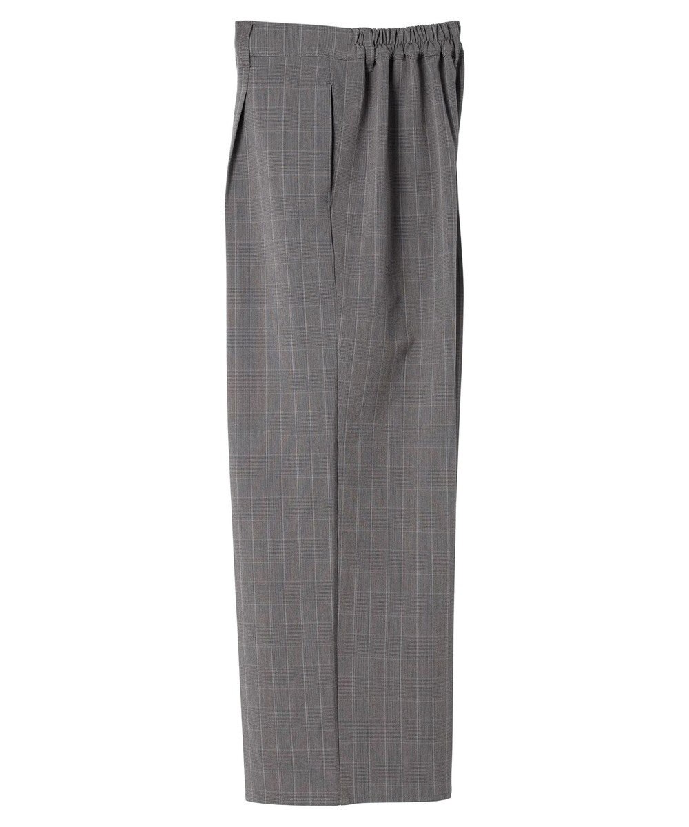Green Parks きれいシルエットチェックワイドパンツ 