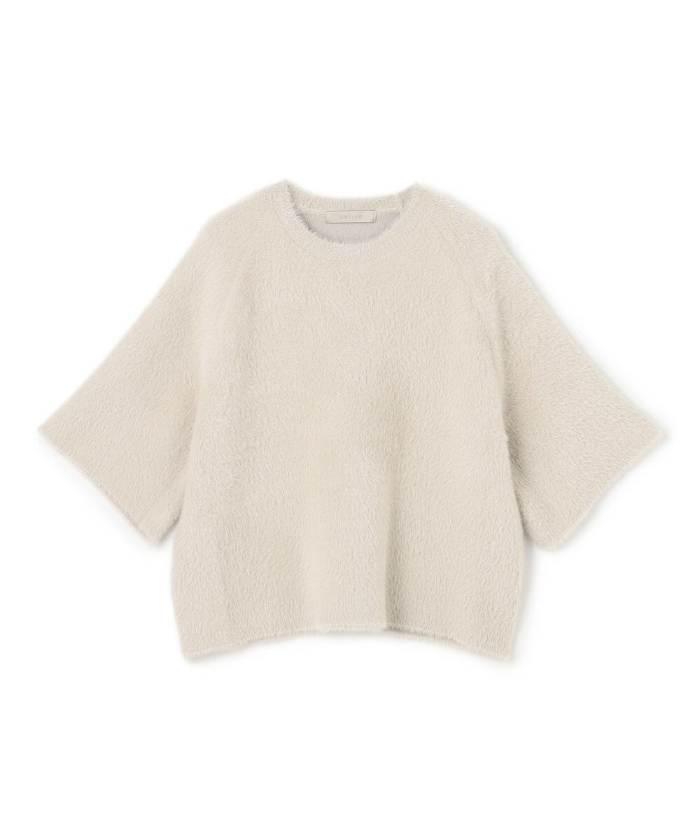 UNFILO L ナイロンシャギー  ハーフスリーブ プルオーバー 