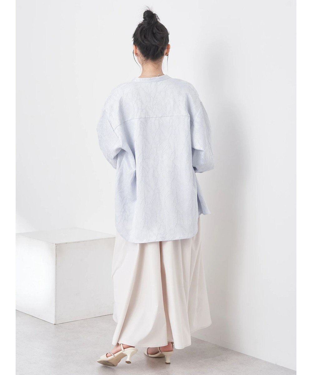 earth music&ecology フラワージャガードシャツ 