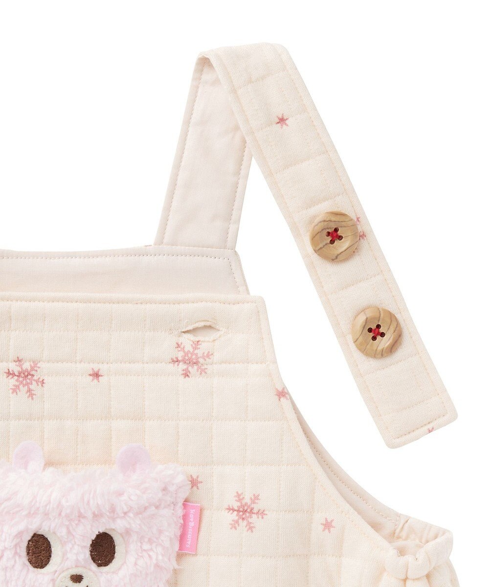 MIKI HOUSE HOT BISCUITS キルト素材 オーバーオール＆Tシャツギフトセット【BOX付き】 