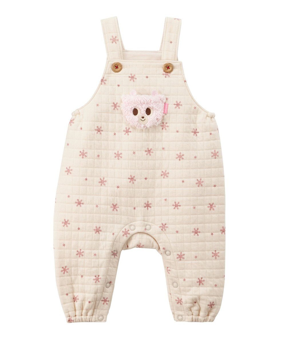 MIKI HOUSE HOT BISCUITS キルト素材 オーバーオール＆Tシャツギフトセット【BOX付き】 