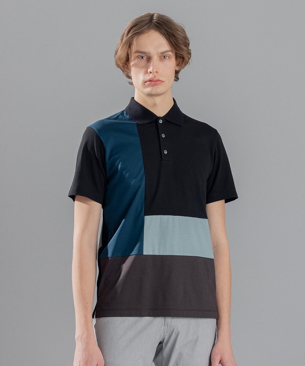JOSEPH HOMME カラーコットンブロック ポロシャツ 