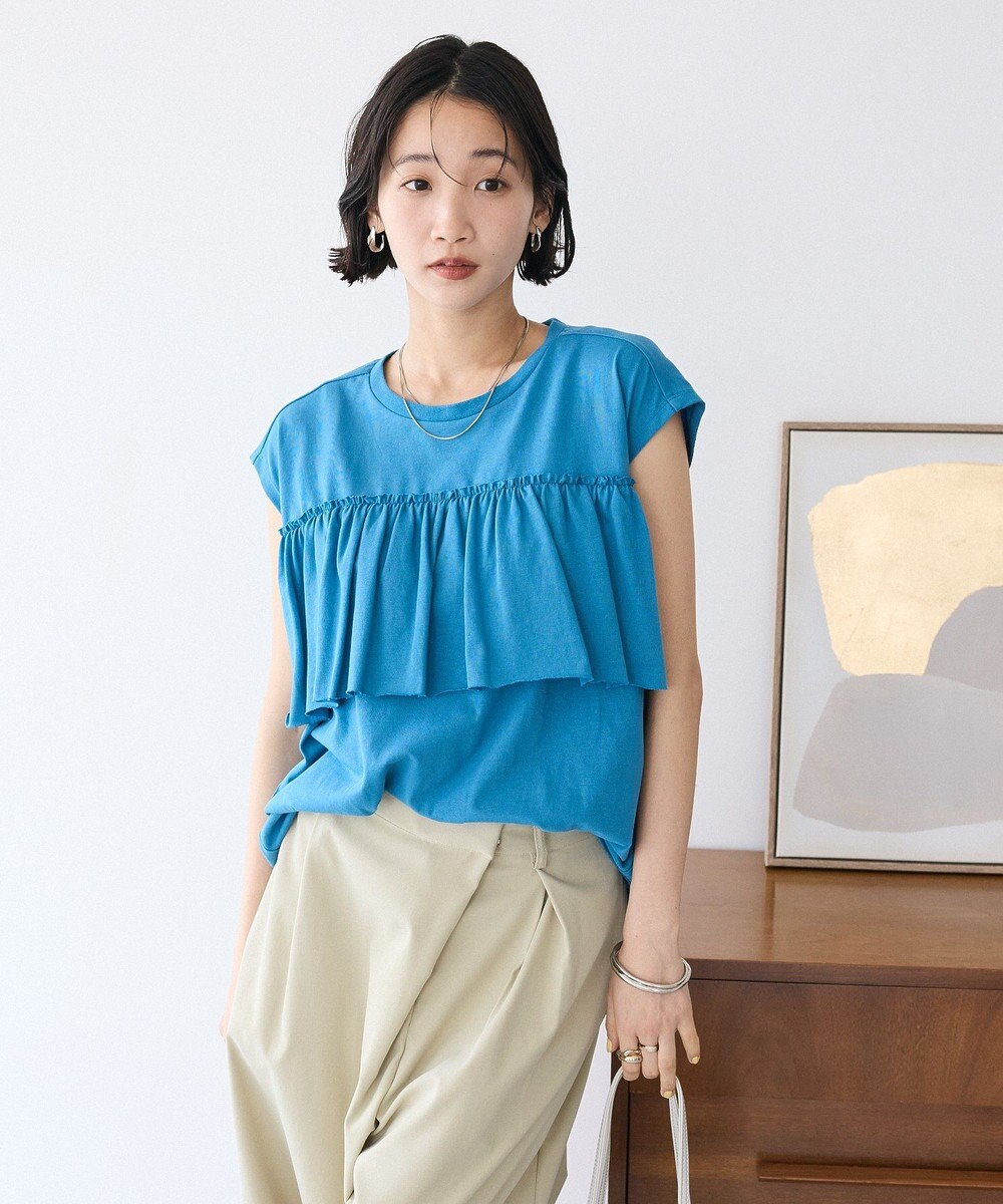 CRAFT STANDARD BOUTIQUE 接触冷感/ドロストフリルカットソープルオーバー 