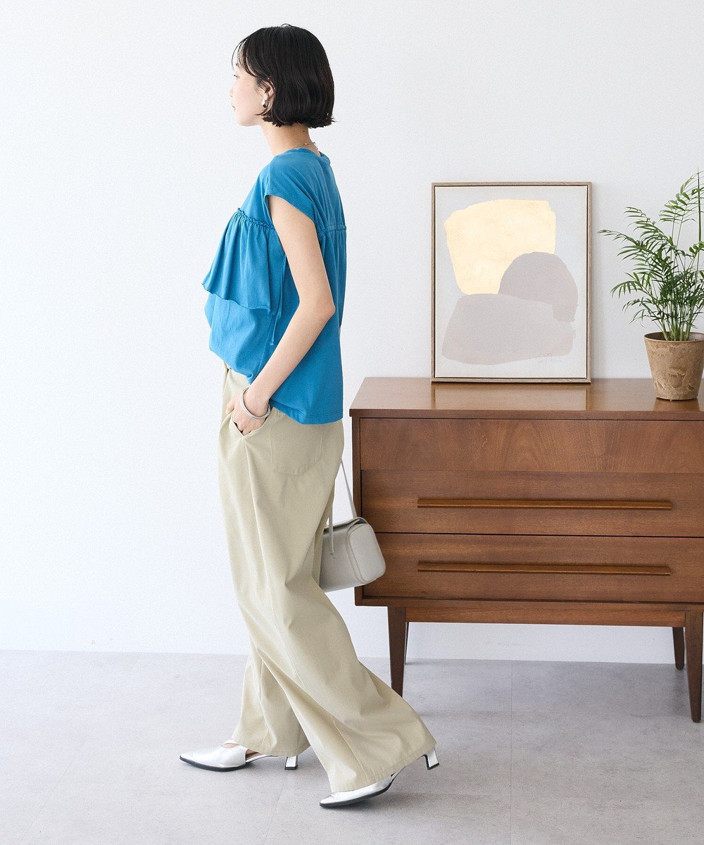 CRAFT STANDARD BOUTIQUE 接触冷感/ドロストフリルカットソープルオーバー 