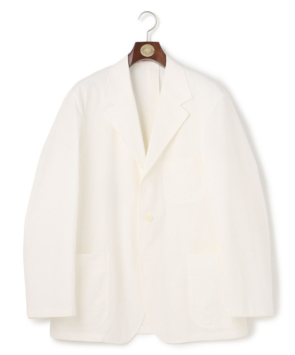 J.PRESS MEN 【J.PRESS ORIGINALS】Silk Seersucker 3B Sack Jacket / Japan Made 