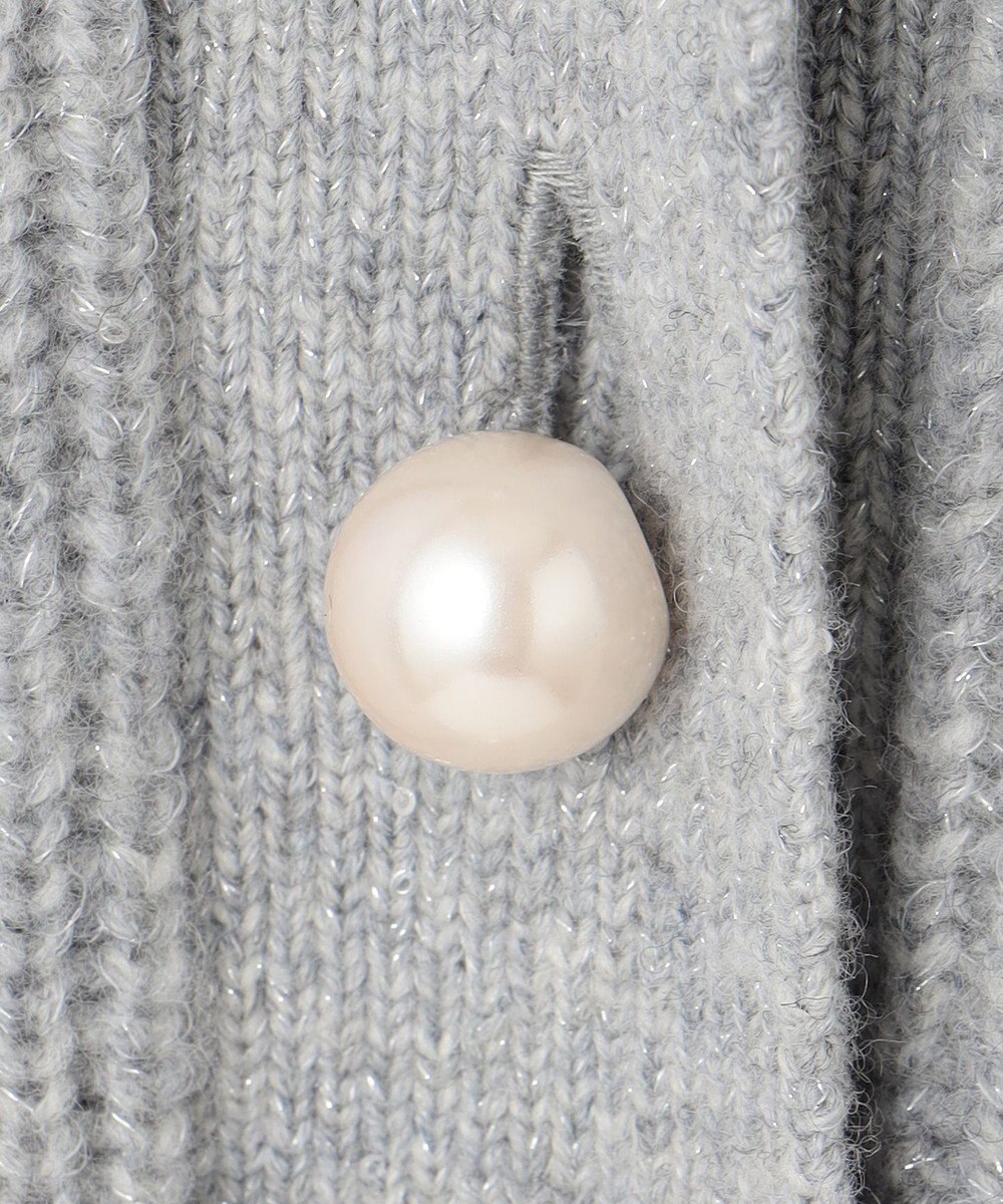 自由区 【洗える】ウールカシミヤブレンドラメスパンコールニット カーディガン 