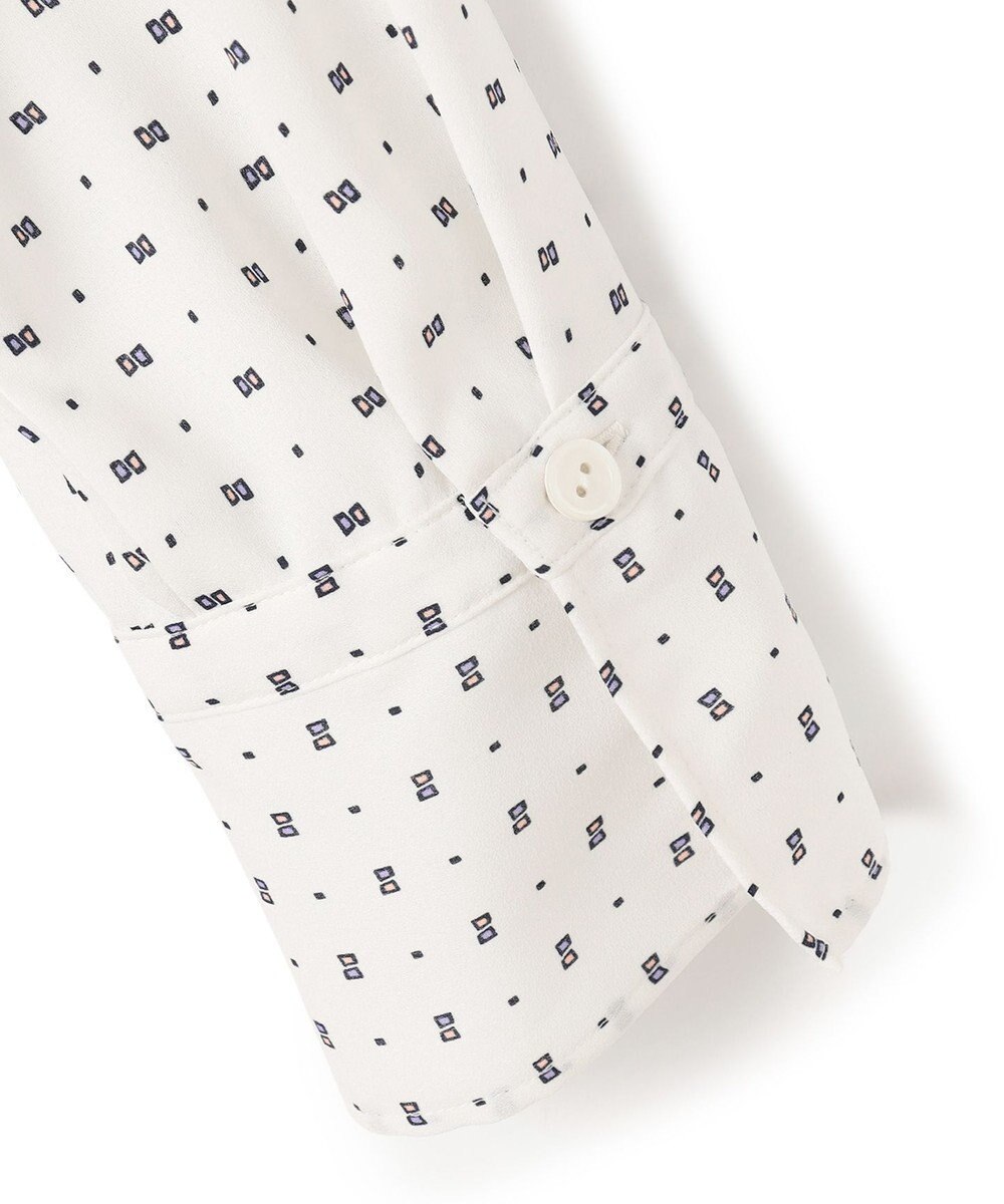 23区 S スクエアドット プリント ブラウス 