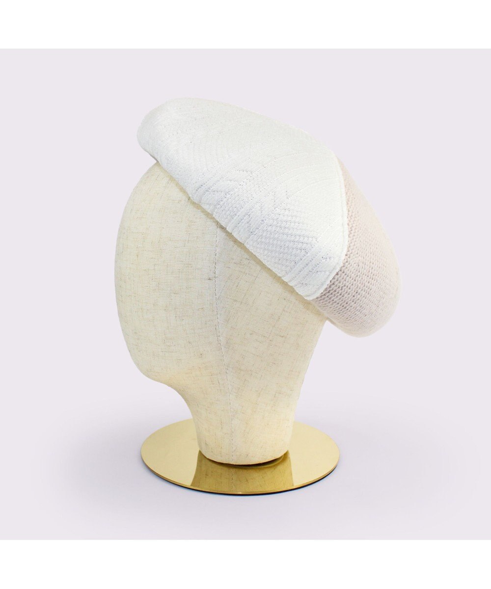 ATRENA 【日本製】カシミヤ混ケーブル掛け合わせベレー 