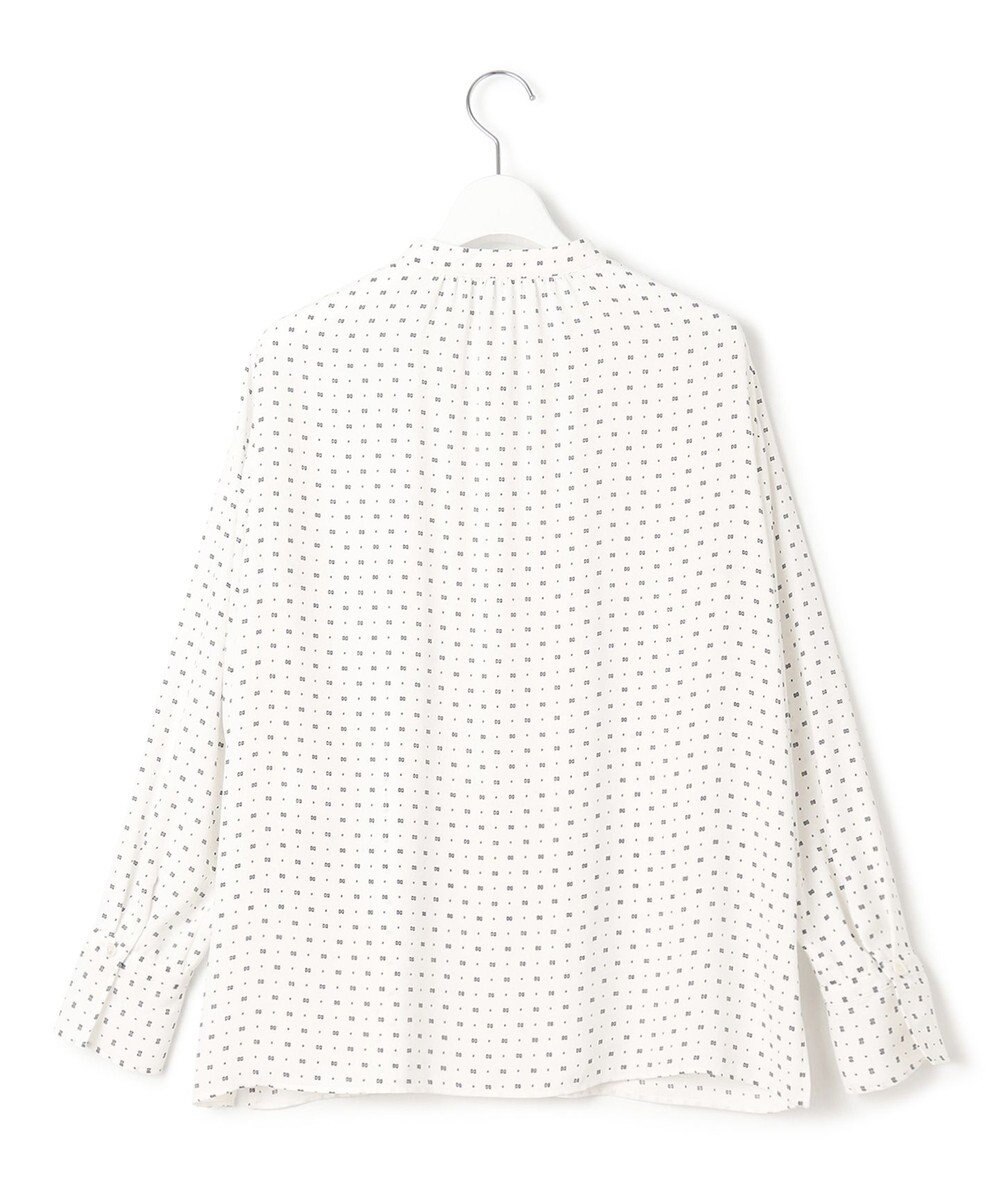 23区 S スクエアドット プリント ブラウス 