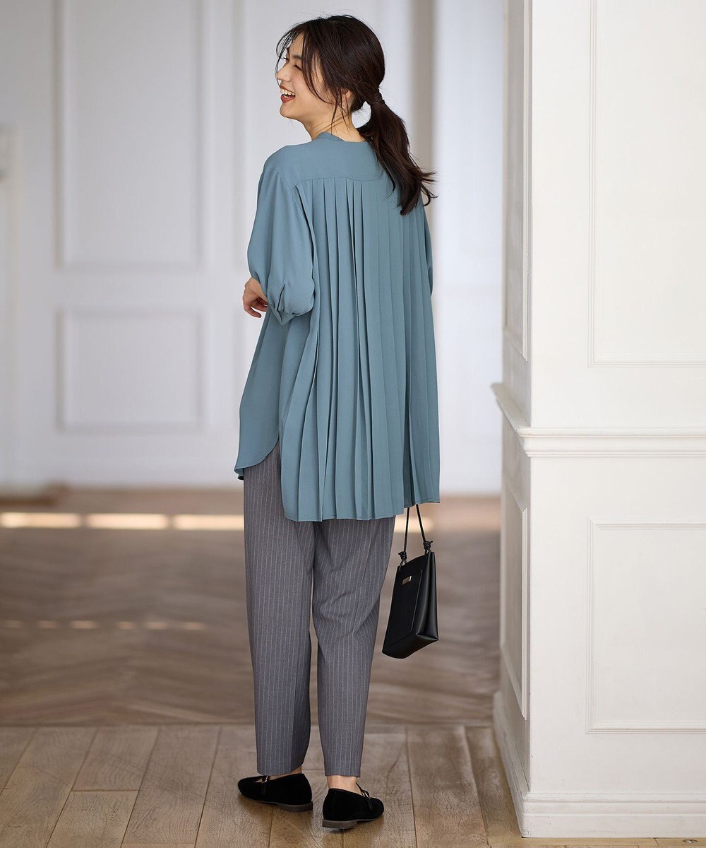 ANY L 【洗濯機可】バックプリーツシャツ 