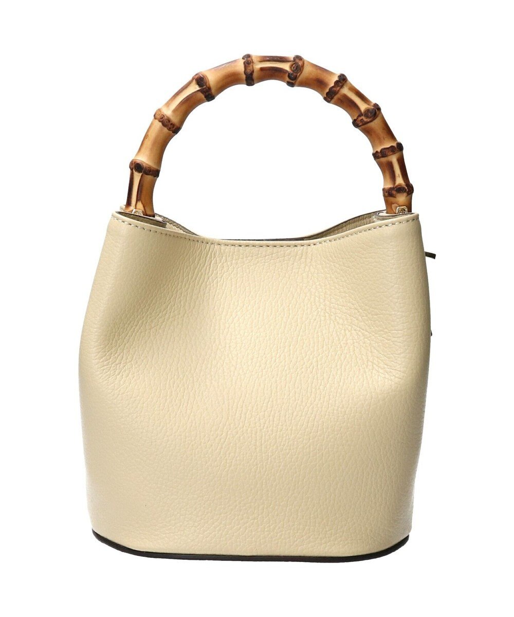INTER-CHAUSSURES 【LORISTELLA】バンブーハンドルレザーバケットバッグ 
