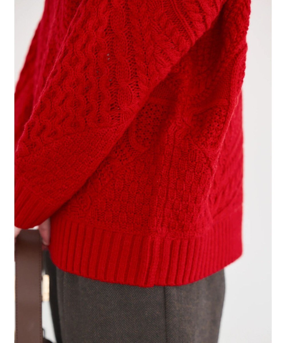 AMERICAN HOLIC パッチワークケーブルニットチュニック 