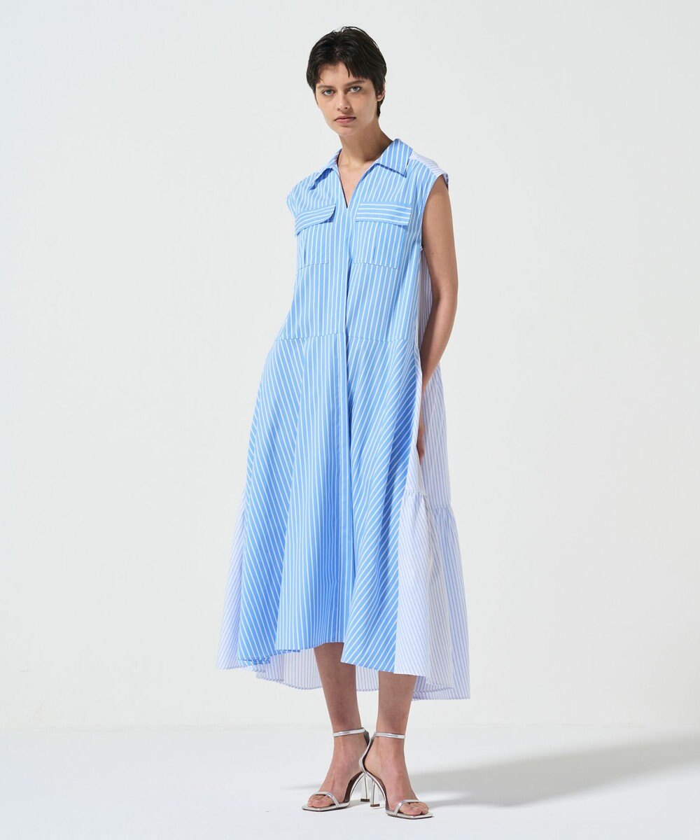 GRACE CONTINENTAL ティアードコンビシャツワンピース 