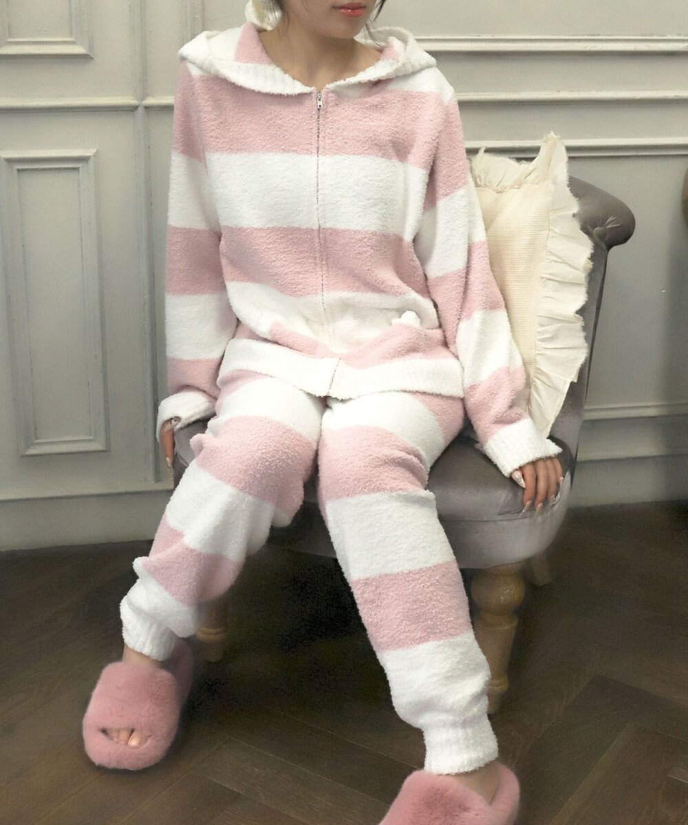 WEGO ボーダーZIPパーカー 