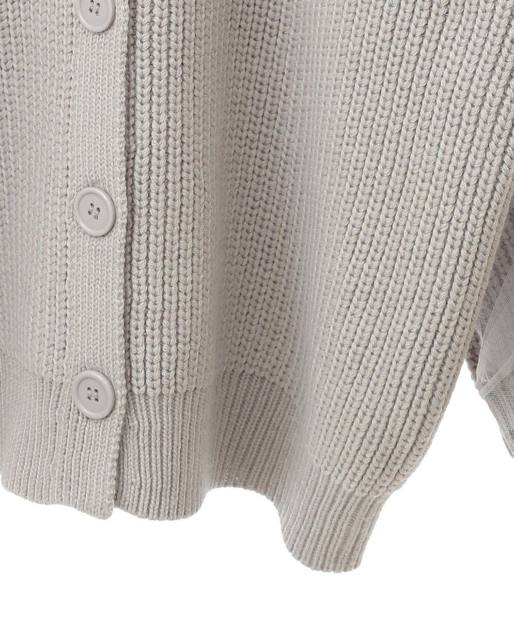 earth music&ecology チュールフリルカーディガン 