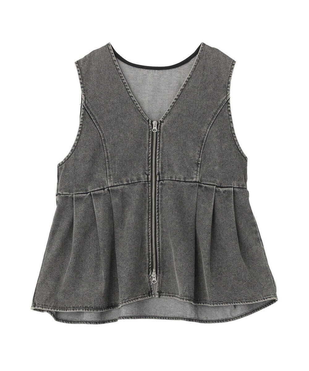 Green Parks デニムペプラムジレ 