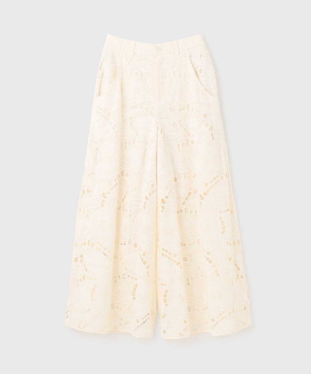 GRACE CONTINENTAL カットワークバギーパンツ 