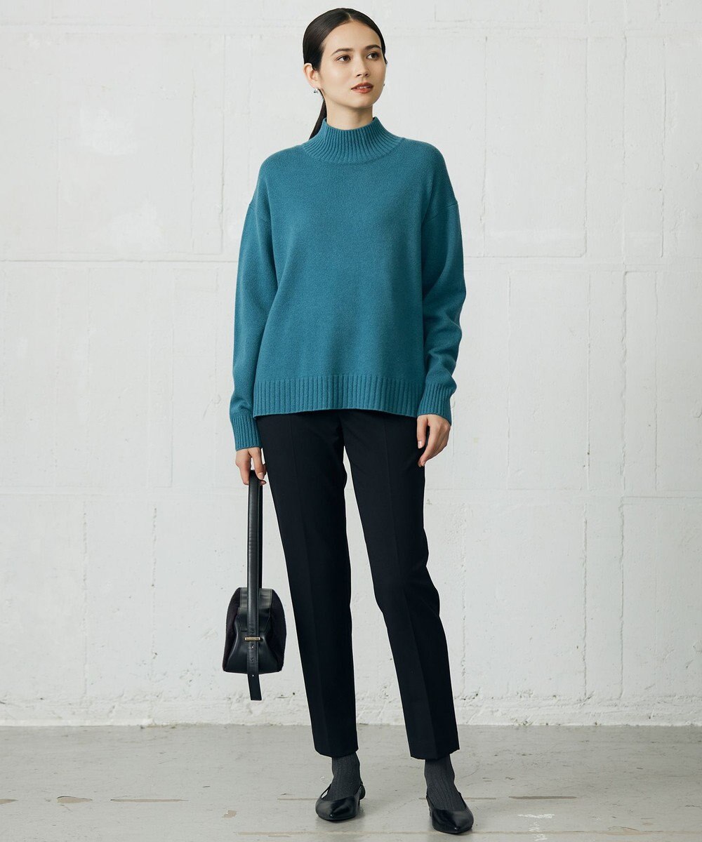 自由区 L 【19号サイズまで展開】TRギャバ裏起毛テーパード パンツ 