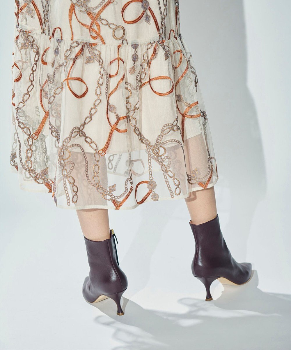 GRACE CONTINENTAL チェーン刺繍ワンピース 