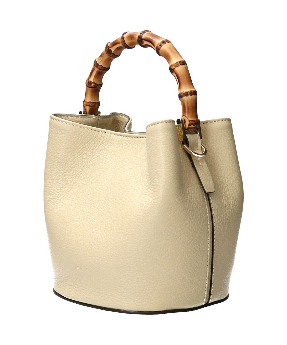 INTER-CHAUSSURES 【LORISTELLA】バンブーハンドルレザーバケットバッグ 