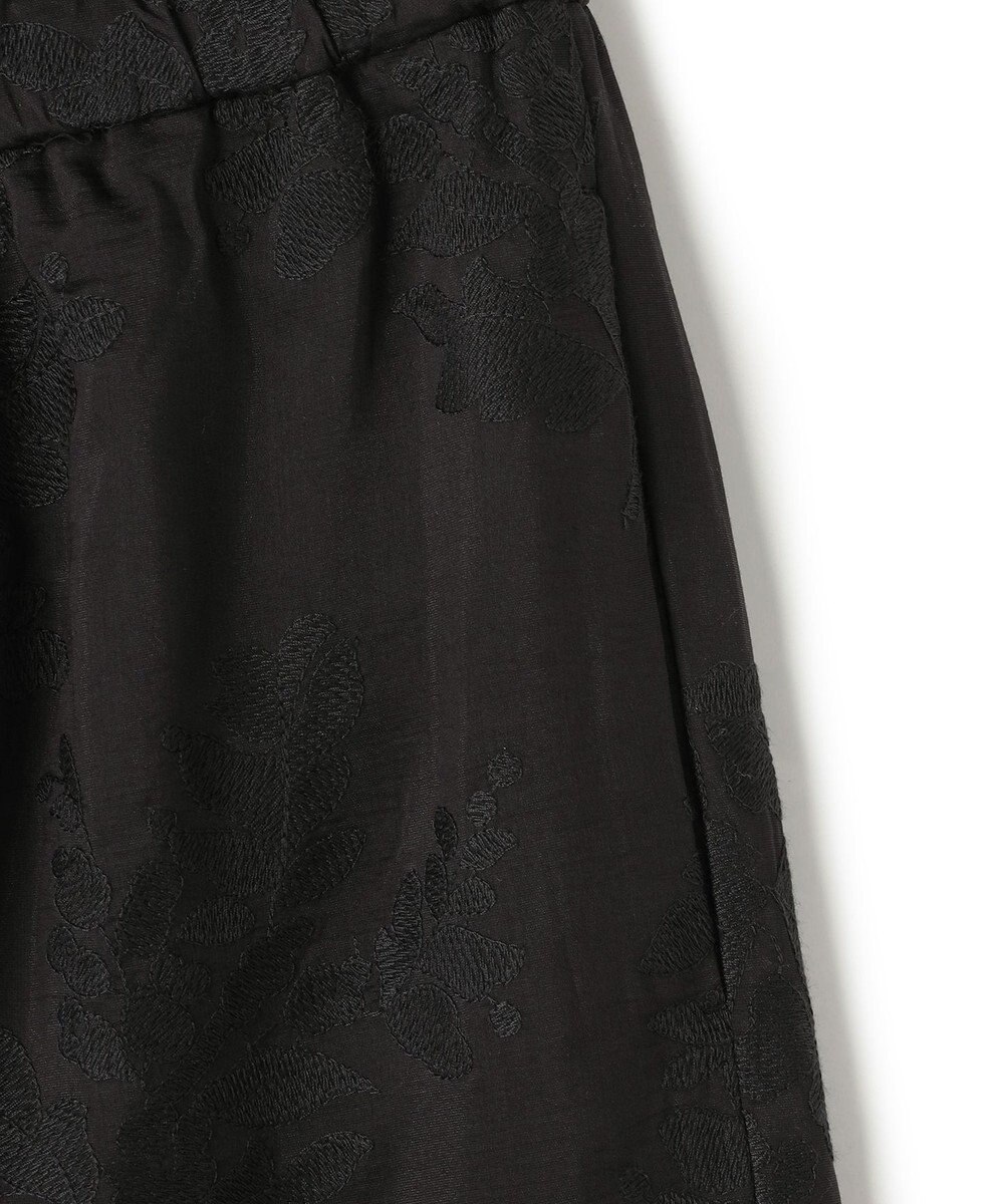 UNFILO 【ウエストゴム】ボタニカル エンブロイダリー パンツ 