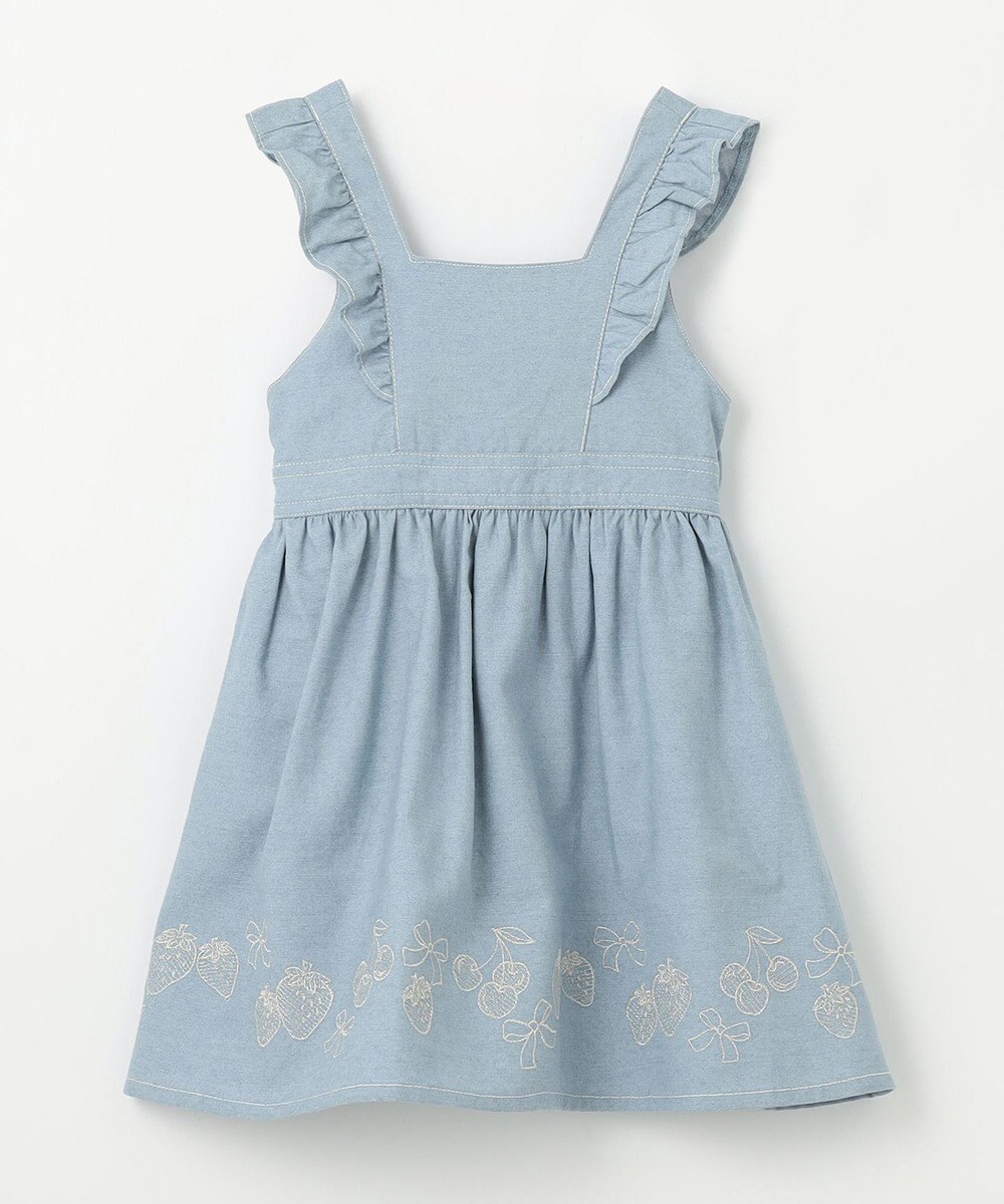 ANY KIDS 【チェリーベリーシリーズ】フルーツ 刺繍 ジャンパースカート 