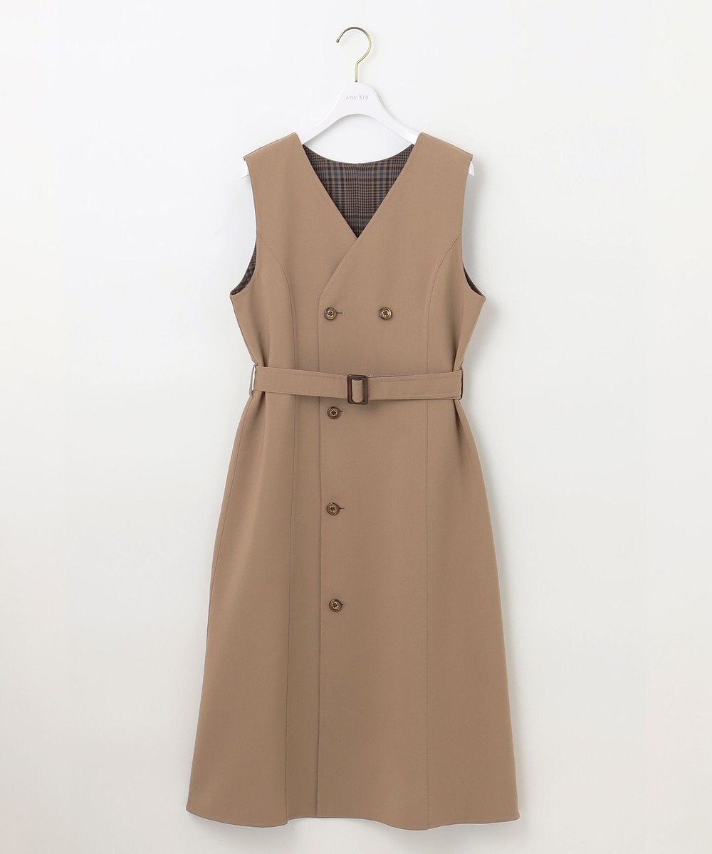 ANY SIS 【美人百花10月号掲載】リバーシブルチェックラップ ワンピース 