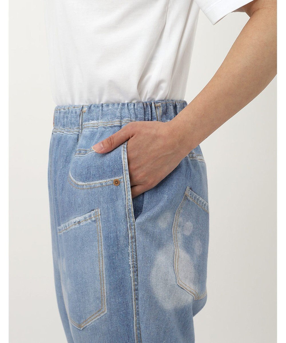 tsumori chisato SLEEP ツモリチサト ボトムス ロングパンツ ルームウェア 綿100%(本体) ミニ裏毛素材 デニム風プリント サルエルパンツ tsumori chisato SLEEP UOX558 /ワコール 