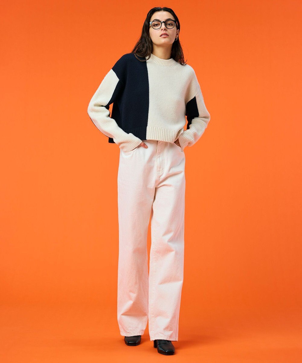 BEIGE， LAURIERS / ウールカシミヤバイカラーニット 