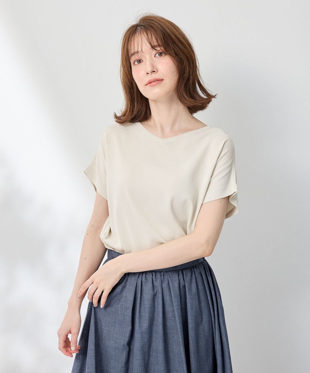 ANY L ハーフスリーブニット 