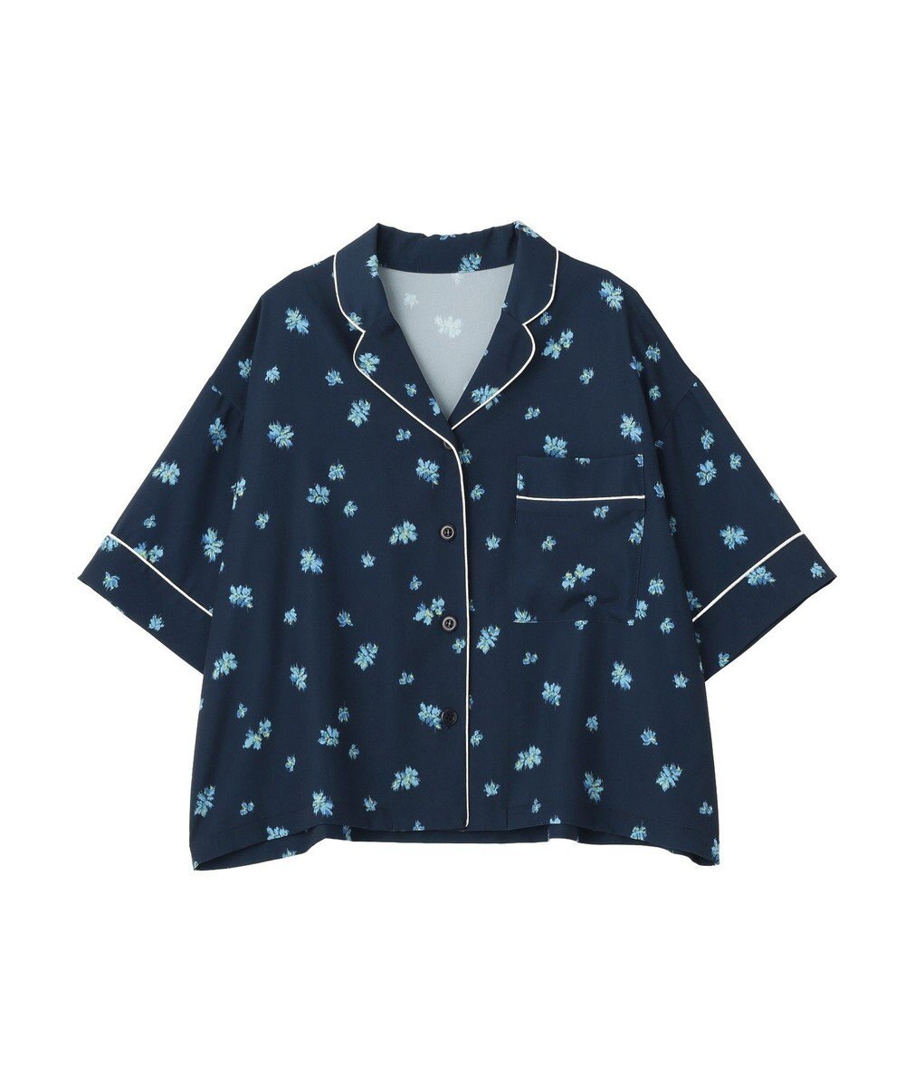 CRAFT STANDARD BOUTIQUE ボタニカルプリントオープンカラーシャツ 