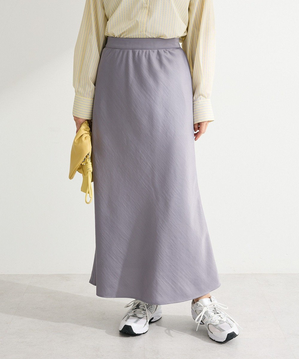 Green Parks 光沢サテンナロースカート 