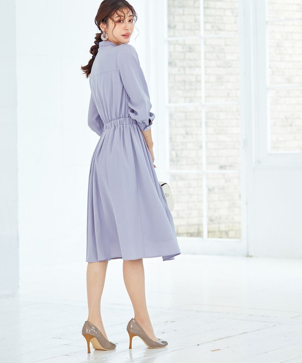 Tiaclasse 【洗える】リボンボウタイワンピース 