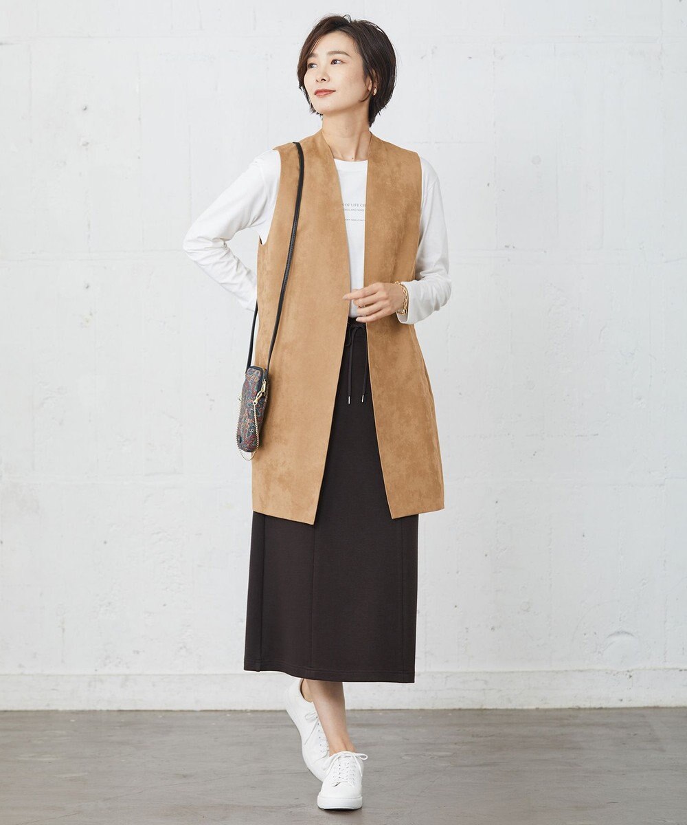 J.PRESS LADIES 【洗える】デュアルウォームポンチ スカート 