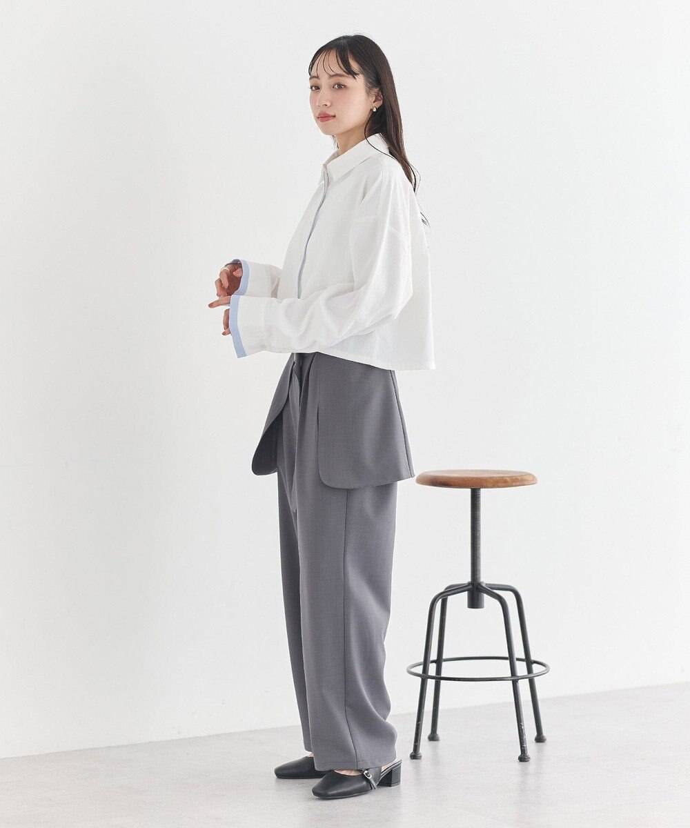 earth music&ecology パイピングショートシャツ 