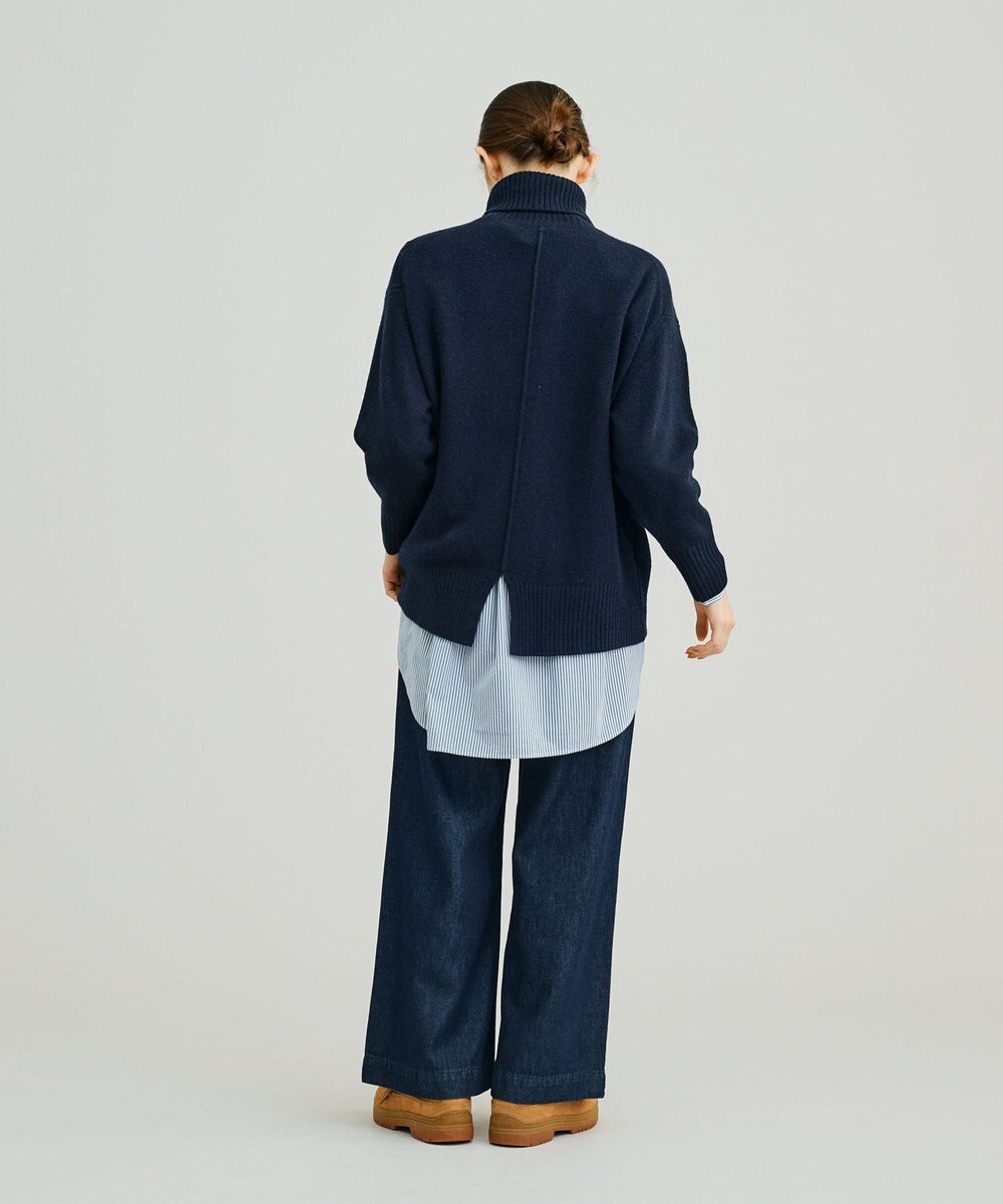 J.PRESS YORK STREET 【WOMEN】ウールカシミヤ タートルニット 
