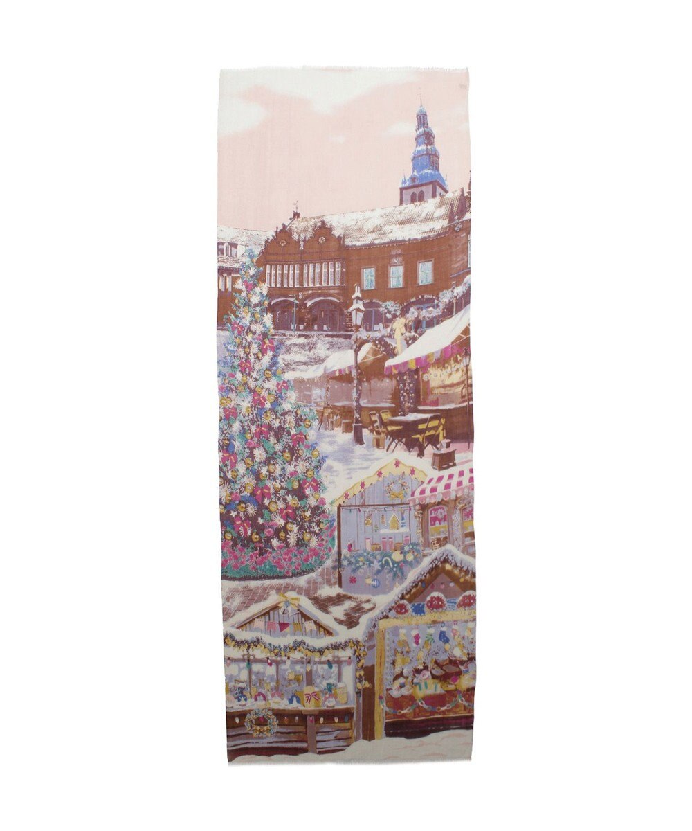 MOONBAT Hanato(ハナト) シルクウールストール クリスマスマーケット／幅60cm 