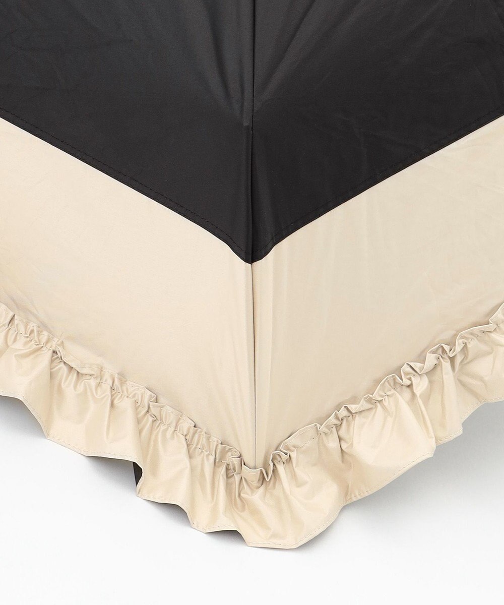 TOCCA 【晴雨兼用・UVカット100%生地】LOGO FRILL UMBRELLA 折り畳み傘 収納バッグ付き 