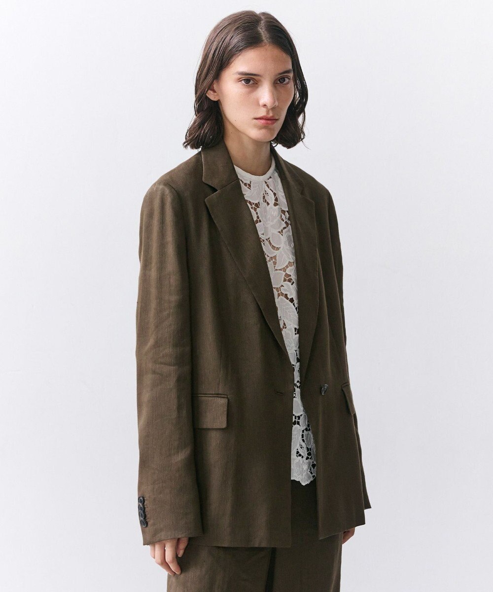 BEIGE， MICA / リネンブレンドテーラードジャケット 