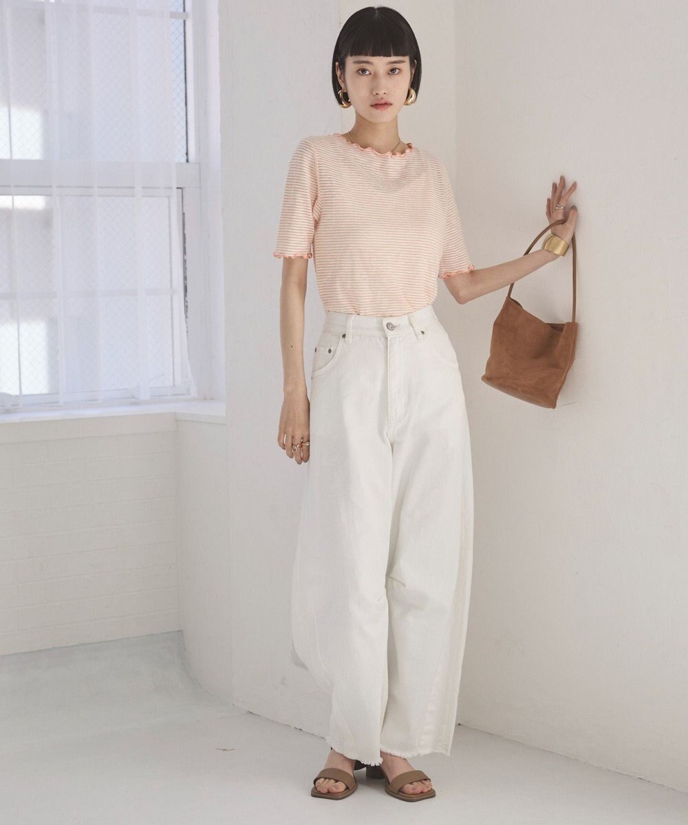WEGO 【ANGIE VINTAGE】シアーボーダーメロウトップス 