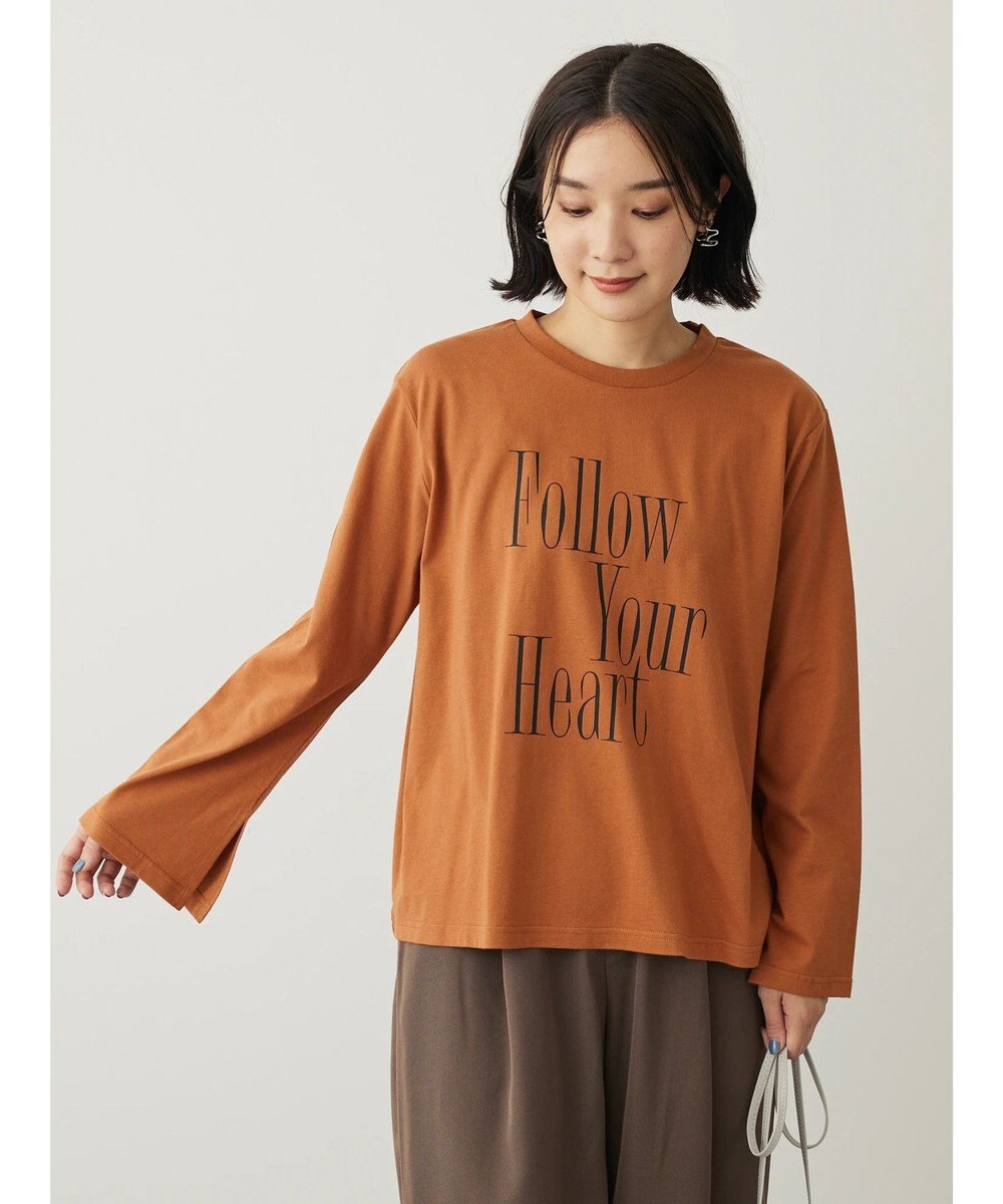 Green Parks ・Ｐｅｔｉｔ　Ｆｌｅｕｒ　ロゴｐｔフレアスリーブロンＴ 