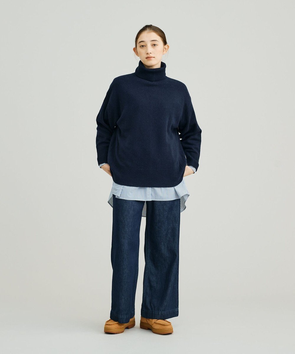J.PRESS YORK STREET 【WOMEN】ウールカシミヤ タートルニット 