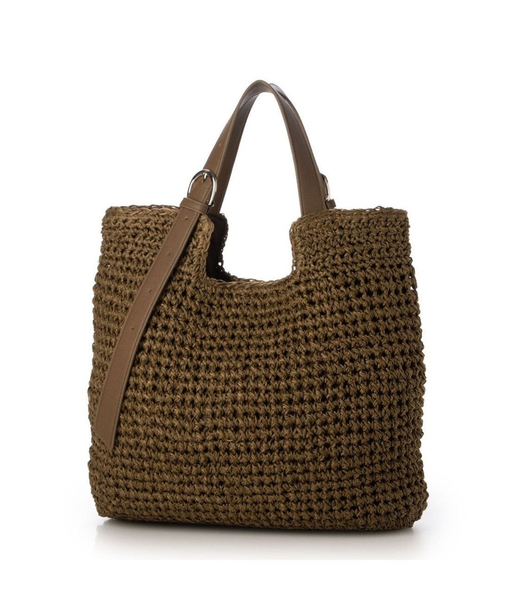 UNBILLION カシュカシュ cachecache / ベルトハンドルクロッシェトート カゴバッグ 