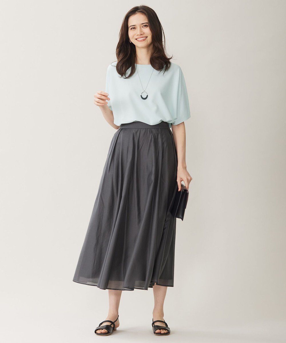 自由区 【洗える】エアリータック スカート 