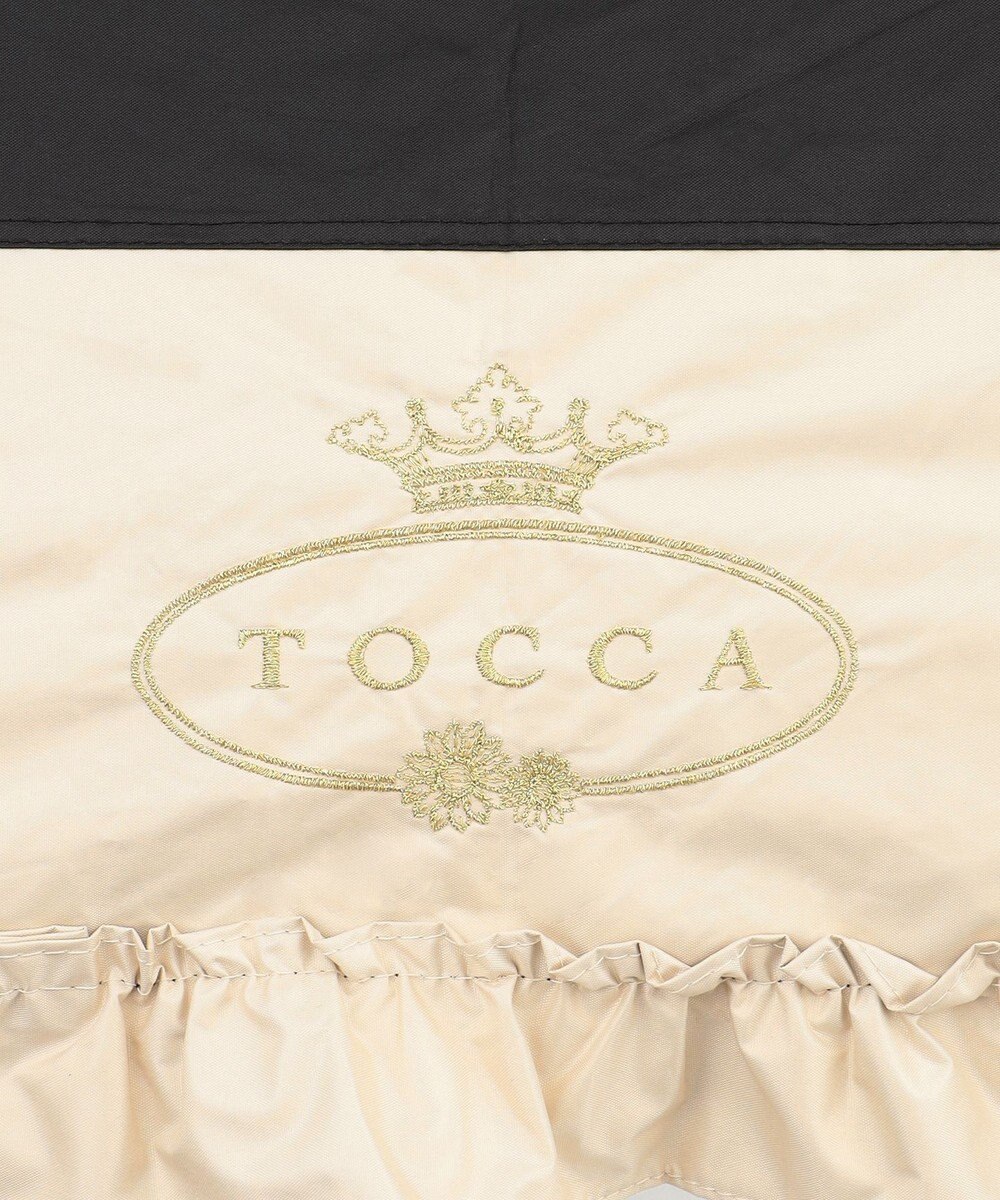 TOCCA 【晴雨兼用・UVカット100%生地】LOGO FRILL UMBRELLA 折り畳み傘 収納バッグ付き 